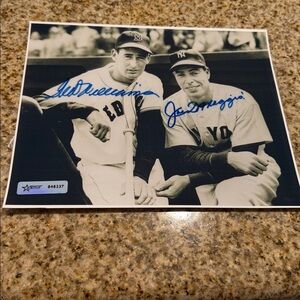 Joe Dimaggio Ted Williams Dimaggio 8x10 photo